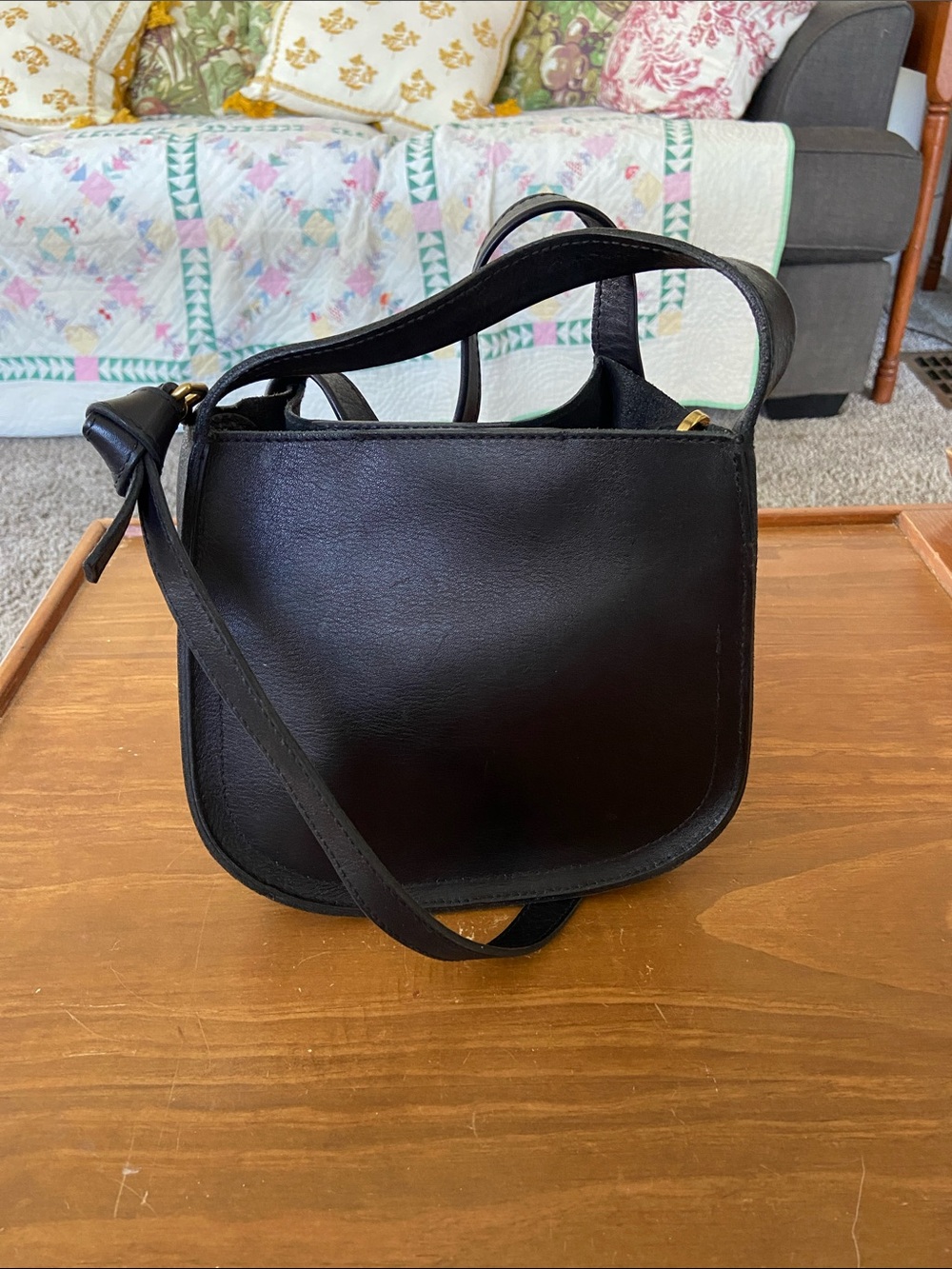 Rare Madewell Sydney Black Leather Crossbody Bag - Timeless Everyday Style